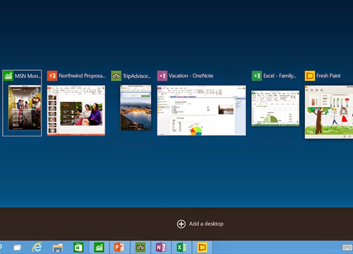 Interface do Windows 10